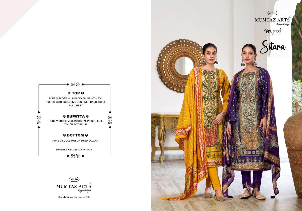 Mumtaz arts sitara Designer dress material wholesale